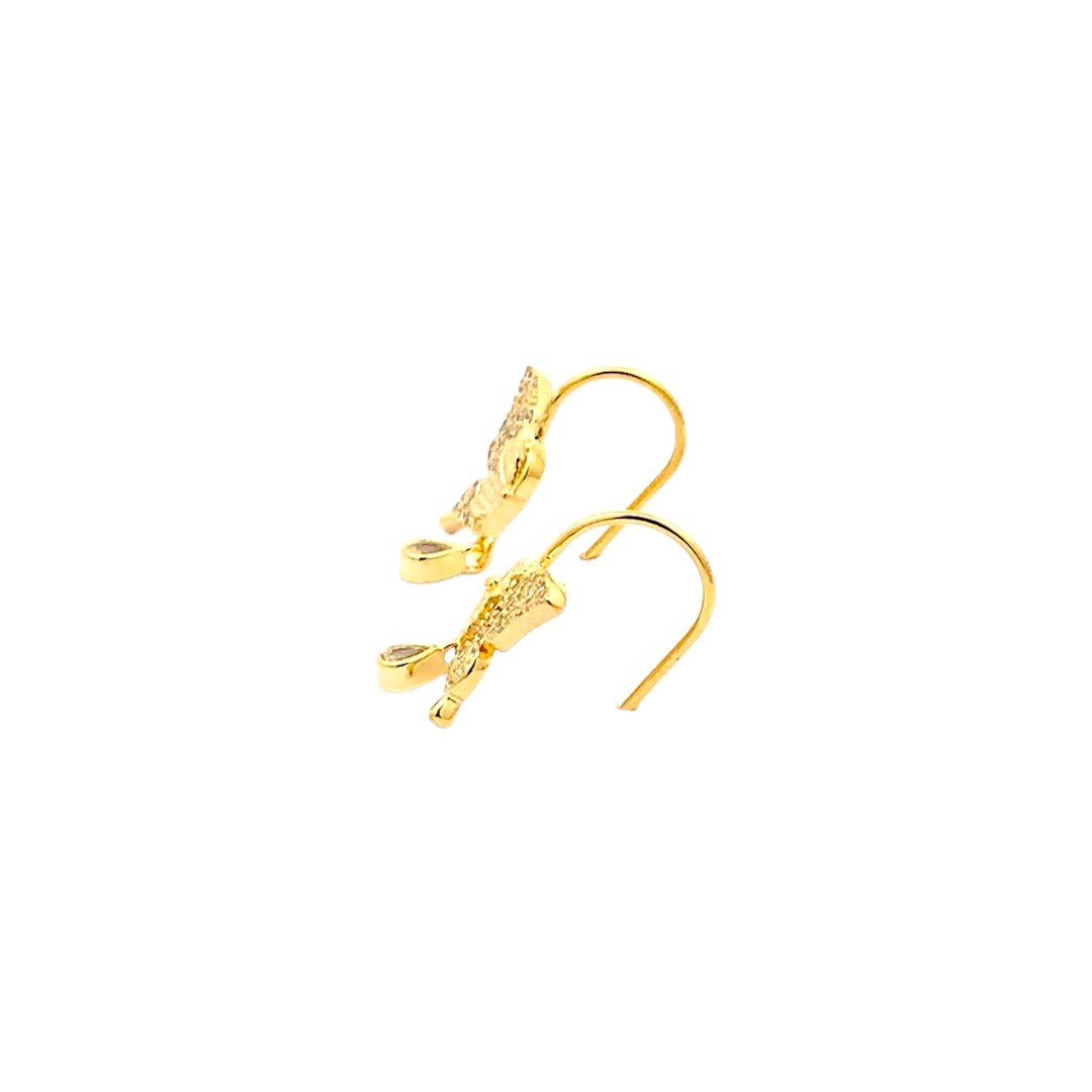 Fairy Wings Earrings (Pure Silver) - Gold
